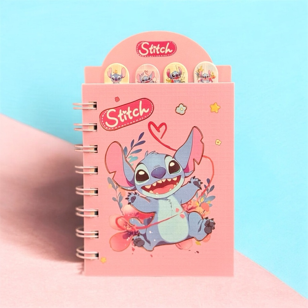 Love Stitch Pink and Blue Kids Notebook